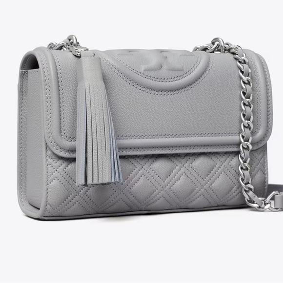 Tory Burch Fleming Convertible Shoulder Bag Cloud Blue Brand New With Tags BNWT - Picture 8 of 11